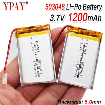 503048 Rechargeable battery 3.7V 053048 1200MAH lithium polymer Battery For MP3 MP4 Bluetooth GPS wireless stereo headset tablet
503048 Rechargeable battery 3.7V 053048 1200MAH lithium polymer Battery For MP3 MP4 Bluetooth GPS wireless stereo headset tablet