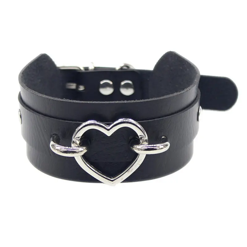 Gothic Style Heart Choker Necklace on Neck Leather Goth Jewelry Harajuku Chocker Stud Black collar for Women
Gothic Style Heart Choker Necklace on Neck Leather Goth Jewelry Harajuku Chocker Stud Black collar for Women