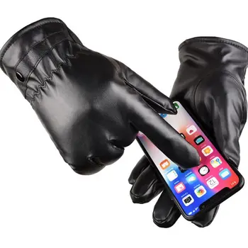 Women Winter Faux Leather Full-Hand Touchscreen Gloves Plush Lined Warm Mittens 
Women Winter Faux Leather Full-Hand Touchscreen Gloves Plush Lined Warm Mittens