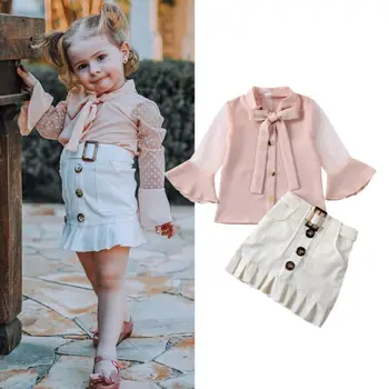 Emmababy Toddler Kids Baby Girl Mesh Patchwork Long Sleeve Shirt Tops Ruffles Leather Skirts Dress Outfit Clothes 2PCS 
Emmababy Toddler Kids Baby Girl Mesh Patchwork Long Sleeve Shirt Tops Ruffles Leather Skirts Dress Outfit Clothes 2PCS