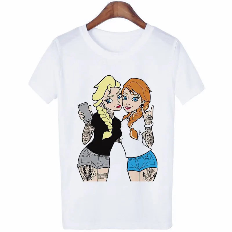 camiseta princesas disney tatuadas