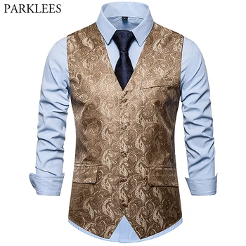 New Men's Printing Double Pocket Single-Breasted Vest 2019 Fashion Wedding party Slim Dress Vest Waistcoat Men Costume Homme
New Men's Printing Double Pocket Single-Breasted Vest 2019 Fashion Wedding party Slim Dress Vest Waistcoat Men Costume Homme
