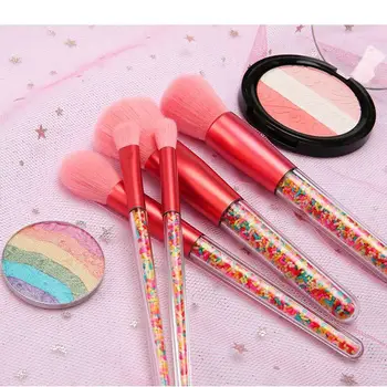 5 new candy Makeup Brushes, high-end Beauty Tools, transparent Makeup Brush Set, particle crystal handle Makeup Brush
5 new candy Makeup Brushes, high-end Beauty Tools, transparent Makeup Brush Set, particle crystal handle Makeup Brush
