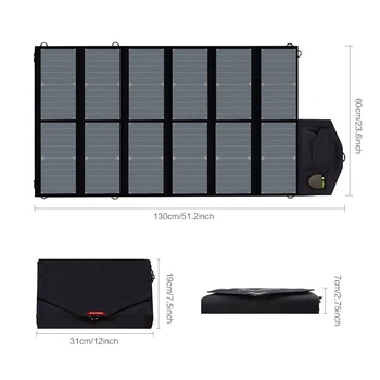 80W Solar Panel Foldable SunPower Solar Charger with 5V & 18V Output for Laptops Tablets Smartphone and 12V Car Boat RV Battery
80W Solar Panel Foldable SunPower Solar Charger with 5V & 18V Output for Laptops Tablets Smartphone and 12V Car Boat RV Battery