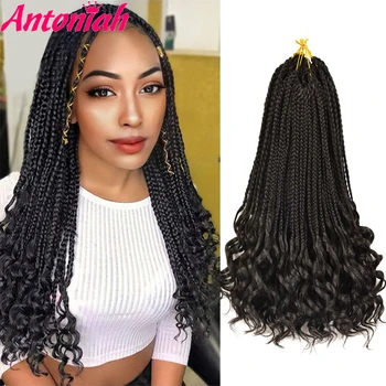 Antoniah 2021 fashion hairstyle Box Braids Curly Ends Synthetic Hair for Braid 22strands/pack Braiding Hair Extensions 4colors
Antoniah 2021 fashion hairstyle Box Braids Curly Ends Synthetic Hair for Braid 22strands/pack Braiding Hair Extensions 4colors