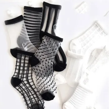 Hot Sale Hipster Harajuku Thin Ankle Socks Women Fashion Glass Transparent Short Socks Female Summer Art Fishnet Scoks Sox
Hot Sale Hipster Harajuku Thin Ankle Socks Women Fashion Glass Transparent Short Socks Female Summer Art Fishnet Scoks Sox