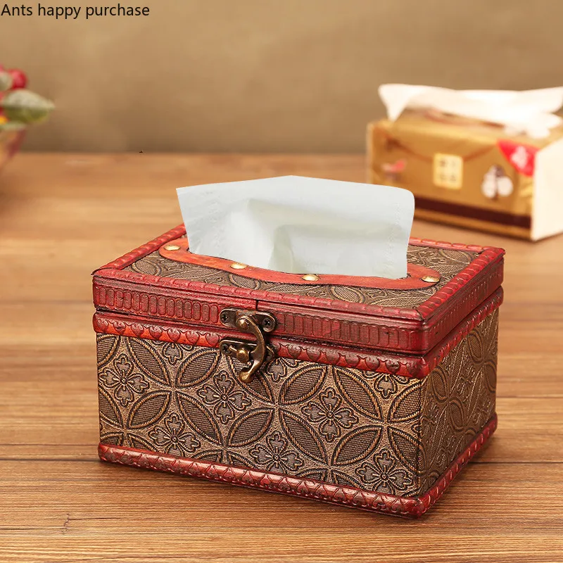 Retro Wooden Leather Tissue Box European Style Living Room Bedroom Coffee Table Desktop Household Restaurant Napkin Tray Storage
Retro Wooden Leather Tissue Box European Style Living Room Bedroom Coffee Table Desktop Household Restaurant Napkin Tray Storage
