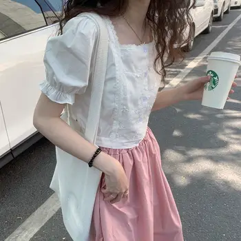 Summer New Suit Net Red Puff Sleeve Lace Shirt + High Waist Loose Pink All-match Casual Pants Two-Piece Set
Summer New Suit Net Red Puff Sleeve Lace Shirt + High Waist Loose Pink All-match Casual Pants Two-Piece Set