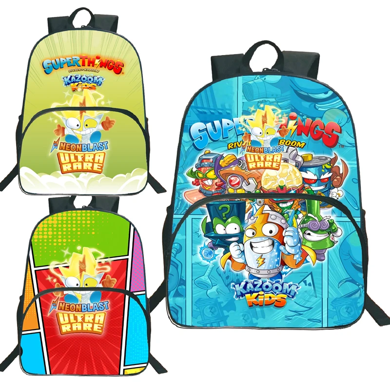 

16inch Super Zings 8 Backpack Super Things Kazoom Schoolbags Boys Girls Cartoon Book Bag Travel Rucksack Children Knapsack