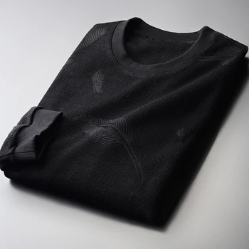 NEW Black Sweatshirts Men Luxury Yarn Dyed Dark Grain Round Collar Sweatshirt Male Spring And Autumn Slim Mens Hoodies 4XL 
NEW Black Sweatshirts Men Luxury Yarn Dyed Dark Grain Round Collar Sweatshirt Male Spring And Autumn Slim Mens Hoodies 4XL