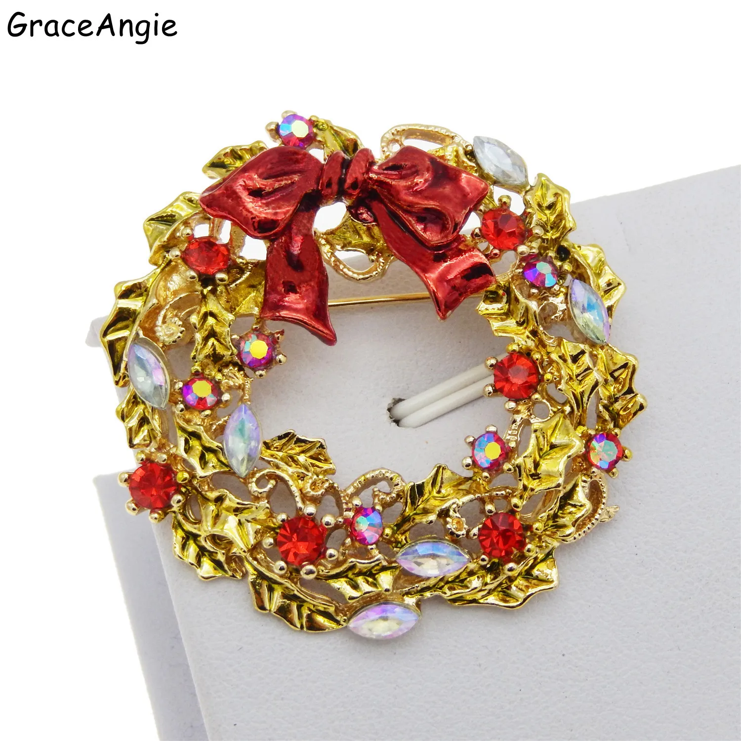 elegant women brooches pin christmas gift wreath brooch honey