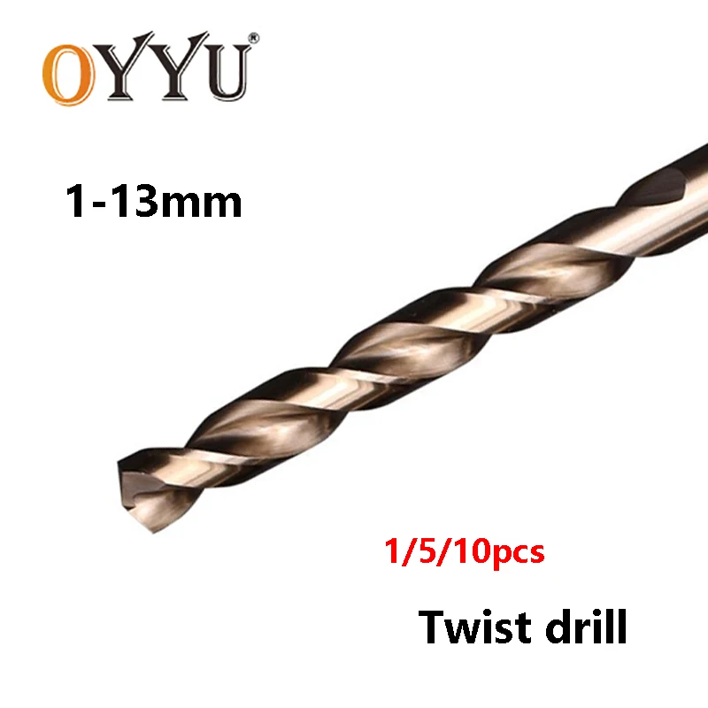 Oyu 1/5/10 шт. Сверло HSS-G Co5 M35 кобальтовое Покрытие 1-13 мм буровое долото для древесины нержавеющая сталь Круглый хвостовик электроинструменты 
Oyu 1/5/10 шт. Сверло HSS-G Co5 M35 кобальтовое Покрытие 1-13 мм буровое долото для древесины нержавеющая сталь Круглый хвостовик электроинструменты