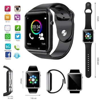 Bluetooth A1 Smart Watch Wrist Watch Sport Pedometer With Sim Card Camera Smartwatch For Android Better Than smart electronics
Bluetooth A1 Smart Watch Wrist Watch Sport Pedometer With Sim Card Camera Smartwatch For Android Better Than smart electronics