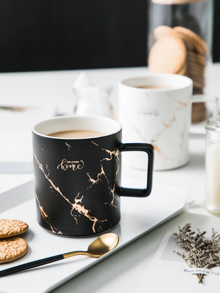 Nordic Creative Marble Pattern Ceramic Coffee Mugs Cup Office House-hood Breakfast Milk Couple Drinking Cup With Tray Cafe Bar
Nordic Creative Marble Pattern Ceramic Coffee Mugs Cup Office House-hood Breakfast Milk Couple Drinking Cup With Tray Cafe Bar