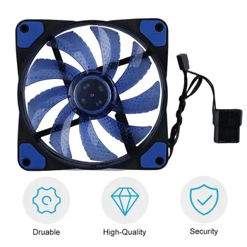 120mm 15 LED Ultra Silent Computer PC Case Cooling Fan CPU Cooler 12V With Rubber Quiet Molex Connector 3/4Pin Plug Fans Cooler
120mm 15 LED Ultra Silent Computer PC Case Cooling Fan CPU Cooler 12V With Rubber Quiet Molex Connector 3/4Pin Plug Fans Cooler