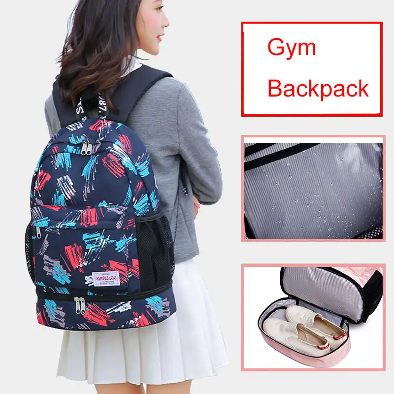 female gym backpack