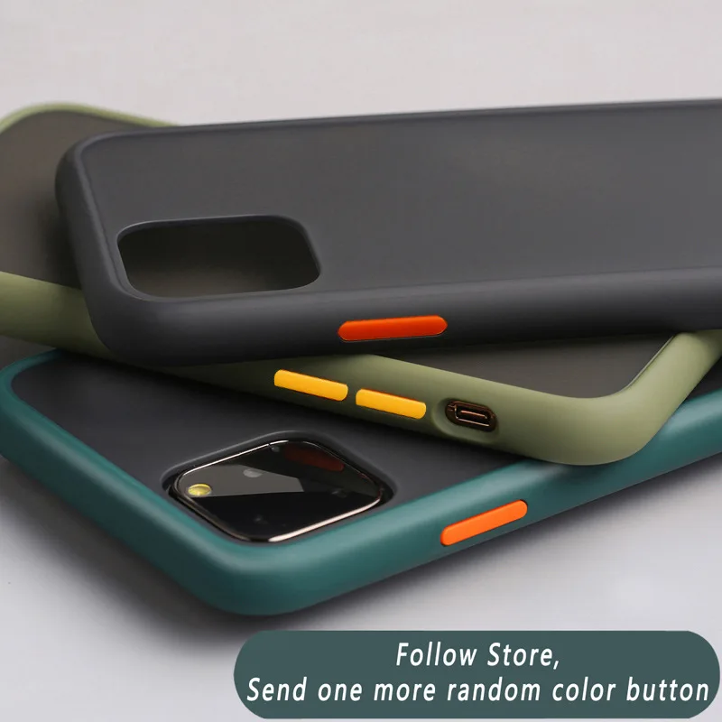 Мятный Гибридный простой Матовый Бампер для телефона Iphone 11 чехол Pro Max Xr Xs 6s 8 7 Plus
