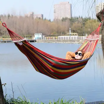 Portable Canvas Outdoor Hammock Travelling Outdoor Picnic Wooden Swing Chair Camping Hanging Bed Garden Furniture With Backpack
Portable Canvas Outdoor Hammock Travelling Outdoor Picnic Wooden Swing Chair Camping Hanging Bed Garden Furniture With Backpack