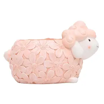 1pc Flower Pot Creative Cartoon Animal Shape Design Succulent Resin Base Household Flowerpot Adornments For Home Office (Sheep) 
1pc Flower Pot Creative Cartoon Animal Shape Design Succulent Resin Base Household Flowerpot Adornments For Home Office (Sheep)