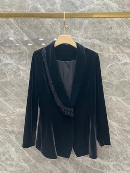 2020 Early Autumn New Women's Heavy Industry Chain Stitching Lapel Decorative Long Sleeve Velvet Cropped Jacket 822
2020 Early Autumn New Women's Heavy Industry Chain Stitching Lapel Decorative Long Sleeve Velvet Cropped Jacket 822