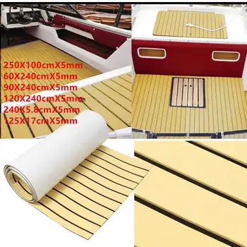 250-120CM Self Adhesive EVA Foam Teak Sheet Marine Boat Yacht Synthetic Decking Foam Floor Mat Flooring Black Lines 5MM
250-120CM Self Adhesive EVA Foam Teak Sheet Marine Boat Yacht Synthetic Decking Foam Floor Mat Flooring Black Lines 5MM