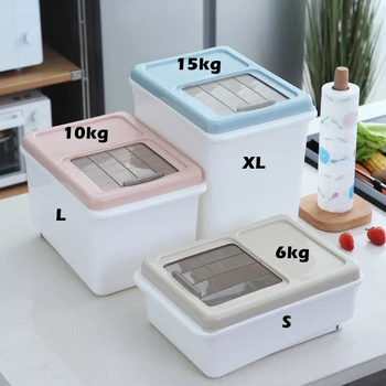 Rice Bucket Household Insect-Proof And Moisture-Proof Seal 5kg10kg Rice Storage Box Small Rice Box Ins Rice Tank Large Capacity
Rice Bucket Household Insect-Proof And Moisture-Proof Seal 5kg10kg Rice Storage Box Small Rice Box Ins Rice Tank Large Capacity
