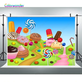 Sweet Candyland Backdrops for Photography Ice Cream Donut Lollipop Baby Shower Happy 1st Birthday Party Decor Background Banner
Sweet Candyland Backdrops for Photography Ice Cream Donut Lollipop Baby Shower Happy 1st Birthday Party Decor Background Banner