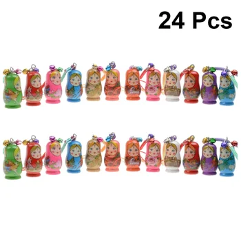 24pcs Creative Wooden Key Chains Cute Matryoshka Russian Dolls Key Rings Phone Chain Hanging Pendant (Random Style)
24pcs Creative Wooden Key Chains Cute Matryoshka Russian Dolls Key Rings Phone Chain Hanging Pendant (Random Style)