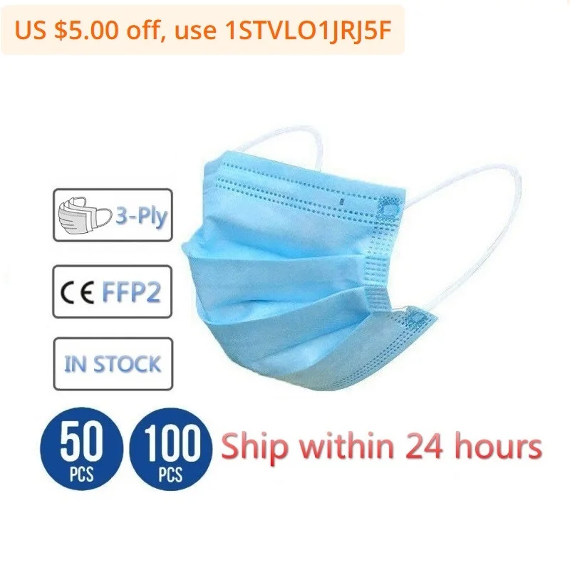 IN STOCK 100PCS/LOT Face Mask FFP2 Disposable Maks 3-Ply Mouth Masks PM2.5 Dust Shields Mask Safe Breathable
IN STOCK 100PCS/LOT Face Mask FFP2 Disposable Maks 3-Ply Mouth Masks PM2.5 Dust Shields Mask Safe Breathable