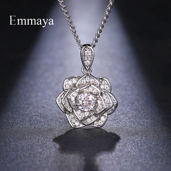 EMMAYA New Design For Female Cubic Zircon Silver Plated Pendants Shiny Necklaces With Flower Banquet Sparking Jewellery
EMMAYA New Design For Female Cubic Zircon Silver Plated Pendants Shiny Necklaces With Flower Banquet Sparking Jewellery