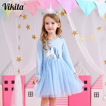 VIKITA Kids Princess Dresses Long Sleeve Girls Unicorn Cartoon Dress Baby Girls Birthday Party Costumes Children Tutu Dresses
VIKITA Kids Princess Dresses Long Sleeve Girls Unicorn Cartoon Dress Baby Girls Birthday Party Costumes Children Tutu Dresses