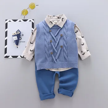 HYLKIDHUOSE 2020 Spring Baby Boys Clothing Sets Toddler Infant Clothes Knitted Vest Shirt Pants Casual Kids Children Clothing
HYLKIDHUOSE 2020 Spring Baby Boys Clothing Sets Toddler Infant Clothes Knitted Vest Shirt Pants Casual Kids Children Clothing
