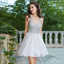 Short Silver Sparkle Sequined Woman Dress Exquisite Backless Crisscross Party Gowns Light Pink Chiffon Cocktail Dresses For 2022
Short Silver Sparkle Sequined Woman Dress Exquisite Backless Crisscross Party Gowns Light Pink Chiffon Cocktail Dresses For 2022