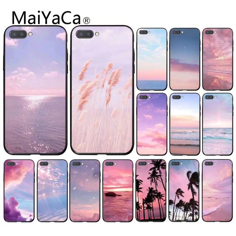 Maiyaca Розовый Милый kawaii Небесный Космос закат облако искусство телефонный чехол