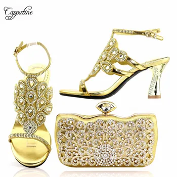 Graceful evening party high heel sandal shoes with purse bag sets with luxury stones T0547 heel height 8cm
Graceful evening party high heel sandal shoes with purse bag sets with luxury stones T0547 heel height 8cm