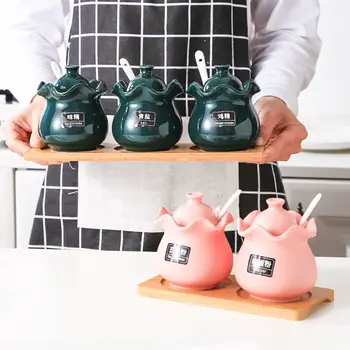 Ceramic Seasoning Box Kitchen Seasoning Salt Shaker MSG Seasoning Bottle Receiving Seasoning Bottle Household Seasoning Pot Set
Ceramic Seasoning Box Kitchen Seasoning Salt Shaker MSG Seasoning Bottle Receiving Seasoning Bottle Household Seasoning Pot Set