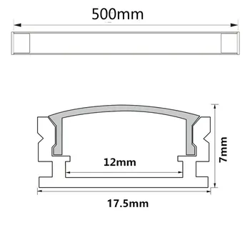 

2-30pcs/lot 0.5m/pcs 45 degree angle aluminum profile for 5050 3528 5630 LED strips Milky white/transparent cover strip channel