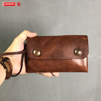2020 New Handmade Leather Men Long Wallet Soft Leather Card Holder Purse Retro Old Snap Button Wallet Large Capacity Clutch Bag
2020 New Handmade Leather Men Long Wallet Soft Leather Card Holder Purse Retro Old Snap Button Wallet Large Capacity Clutch Bag