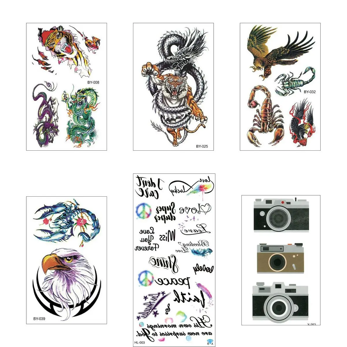 6PCS/Lot Temporary Tattoo Paper Girls Sticker Waterproof Fake For Men Temporaria Hand Tatoo Man Cute Kids Tato Water Tattos Body 
6PCS/Lot Temporary Tattoo Paper Girls Sticker Waterproof Fake For Men Temporaria Hand Tatoo Man Cute Kids Tato Water Tattos Body