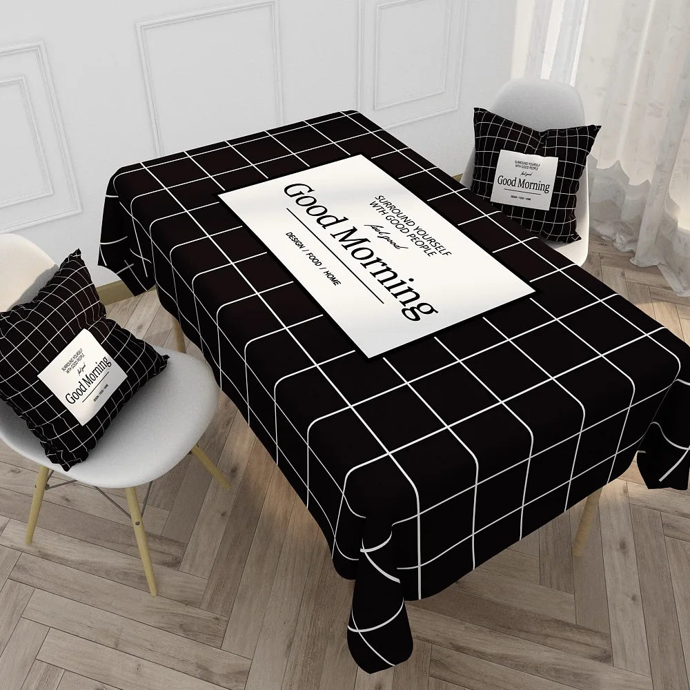 Nordic Cotton and Linen Tablecloth Simple Black and White Checkered Tablecloth Home Waterproof Desk Coffee Table Tablecloth
Nordic Cotton and Linen Tablecloth Simple Black and White Checkered Tablecloth Home Waterproof Desk Coffee Table Tablecloth