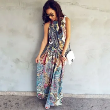 Boho Summer Women Dress Floral Maxi Dress Sleeveless Fashion Loose Causal Evening Long Beach Sundress
Boho Summer Women Dress Floral Maxi Dress Sleeveless Fashion Loose Causal Evening Long Beach Sundress