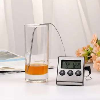 1pc Kitchen food thermometer Digital Probe Oven & Meat Thermometer Timer for BBQ Grill Meat Food Cooking
1pc Kitchen food thermometer Digital Probe Oven & Meat Thermometer Timer for BBQ Grill Meat Food Cooking