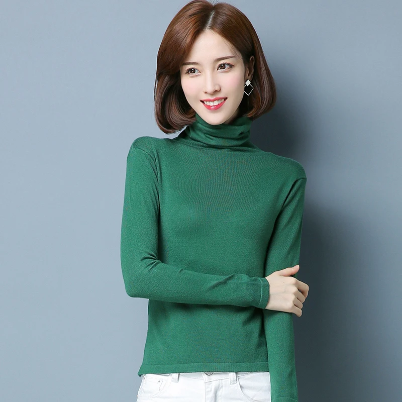 2019 Sweaters Women Turtleneck Knitted Sweaters Pullovers Solid Color Slim Jumper Female Winter
2019 Sweaters Women Turtleneck Knitted Sweaters Pullovers Solid Color Slim Jumper Female Winter