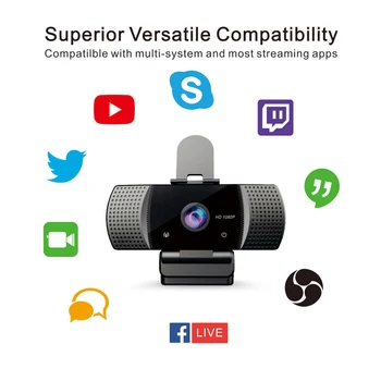 1080P Full HD USB Webcam with Microphone Driver-Free Laptop Notebook Computer Web Camera for Live Broadcast Video Calling Confer
1080P Full HD USB Webcam with Microphone Driver-Free Laptop Notebook Computer Web Camera for Live Broadcast Video Calling Confer