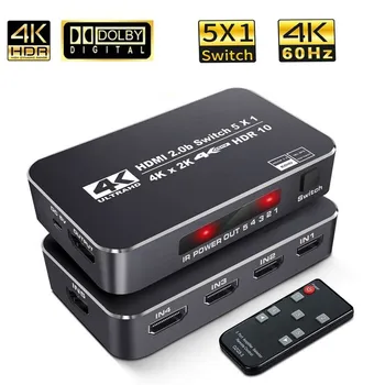 HDMI 2.0 Switch HDR 5 in 1 4k 60Hz HDMI Switcher hub box selector 3 in 1 HDMI 2.0 HDCP 2.2 HDR for PS4 pro apple TV 5G etc
HDMI 2.0 Switch HDR 5 in 1 4k 60Hz HDMI Switcher hub box selector 3 in 1 HDMI 2.0 HDCP 2.2 HDR for PS4 pro apple TV 5G etc