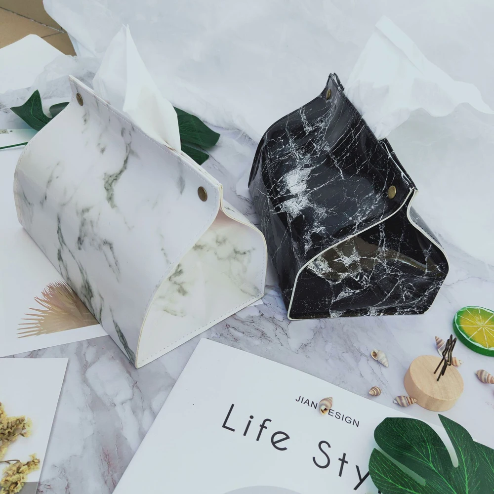 Tissue Case Box Pouch PU Leather Marble Pattern Napkins Case Storage Organizer Container Household Car Tissue Holder Home Decor
Tissue Case Box Pouch PU Leather Marble Pattern Napkins Case Storage Organizer Container Household Car Tissue Holder Home Decor