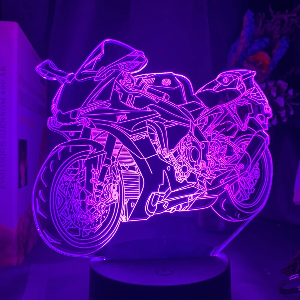 Крутой мотоцикл Светодиодный Ночник светильник для детей декор спальни уникальный подарок на день рождения