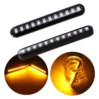 Universal Flasher Light Yellow Light 2PC Sequential Flowing 12 LED Mini Strips Motorcycle Car Led Turn Signal Lights
Universal Flasher Light Yellow Light 2PC Sequential Flowing 12 LED Mini Strips Motorcycle Car Led Turn Signal Lights
