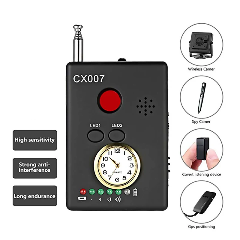Full Range Anti - Spy Bug Detector Wireless Camera Hidden Signal GPS RF GSM Devices Finder Scanner Privacy Protect Security
Full Range Anti - Spy Bug Detector Wireless Camera Hidden Signal GPS RF GSM Devices Finder Scanner Privacy Protect Security