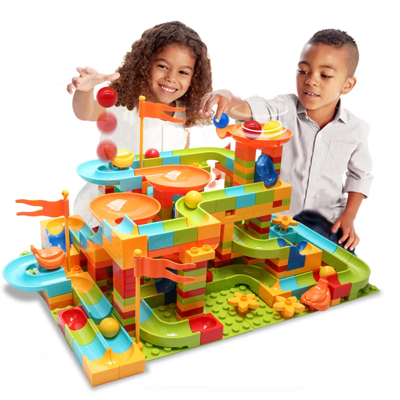 New 99-396PCS Duploed Tracks Blocks Marble Race Run Maze Ball Track Building Blocks ABS Assemble Funnel Slide Bricks Toys Gifts
New 99-396PCS Duploed Tracks Blocks Marble Race Run Maze Ball Track Building Blocks ABS Assemble Funnel Slide Bricks Toys Gifts